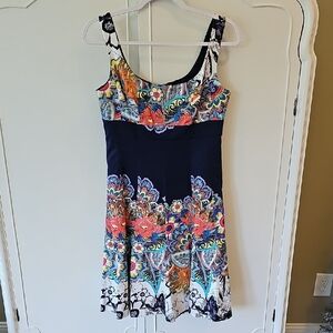 Nine West Blue and Pink Sundress Sleeveless Mini